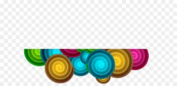 Circle Graphic design Pattern - Colorful abstract clouds ring 