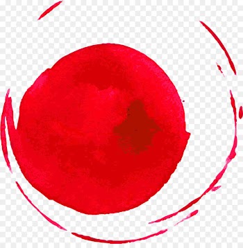 Circle - Hand painted red graffiti 