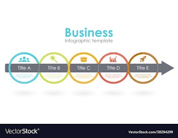 circle infographic template with arrow