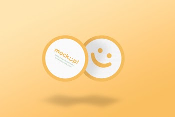Circle mock up business card Free Psd
