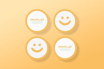 Circle mock up business card Free Psd