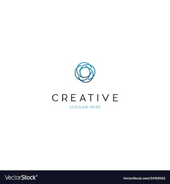 Circle molecule energy power creative business log vector image