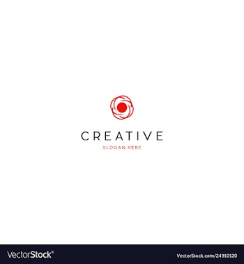 Circle molecule energy power creative business log vector image