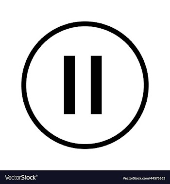 circle music pause outline icon