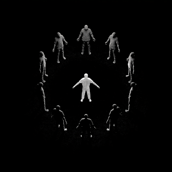 Circle of Figures: Light and Shadow Silhouette