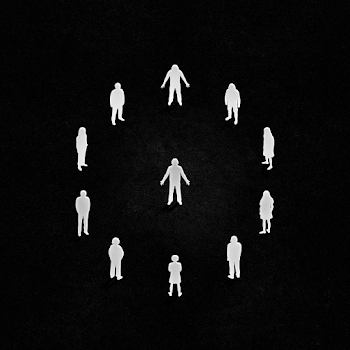 Circle of Figures Surrounding a Central Icon