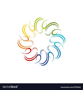 Circle ornament logo template vector image