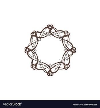 Circle ornament logo template vector image