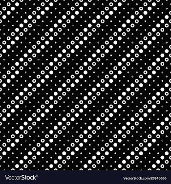 Circle pattern background - black and white vector image