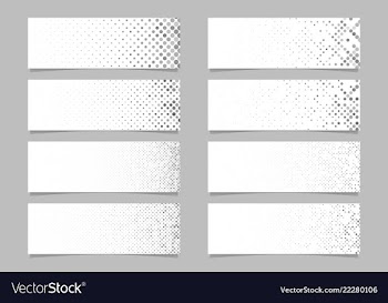 Circle pattern banner background set - modern vector image