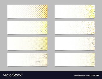 Circle pattern banner background set - modern vector image