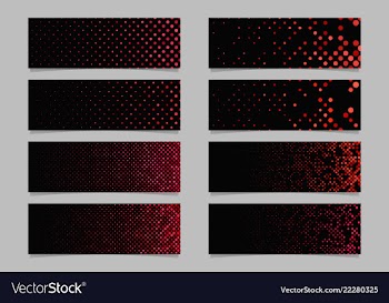 Circle pattern banner background set - templates vector image