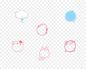 Circle Pattern - Hand-painted pig kitten 