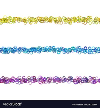 Circle pattern text divider line design set from vector image