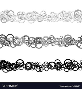 Circle pattern text divider line design set from vector image