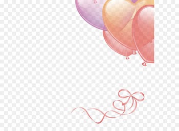 Circle Pink Wallpaper - Balloon flying ribbon element 