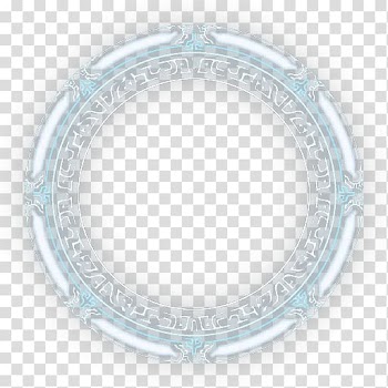 Circle Religion Islam Pattern, Magic circle of blue light emission, round white and blue frame transparent background PNG clipart