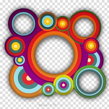 CIRCLE S S, red, purple, and green frame border transparent background PNG clipart