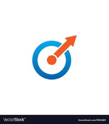  					Circle shape arrow blue red color logo vector image														