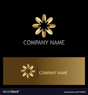  					Circle shape flower beauty gold logo vector image														