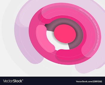 Circle shapes pink colors vector image