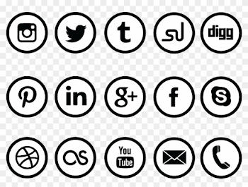 Circle Social Media Icons Mishacreatrix - Social Media Icons In ...