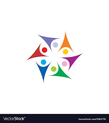  					Circle star people group colorful connect joy logo vector image														