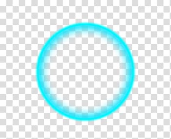 Circle, teal neon-light ring art transparent background PNG clipart