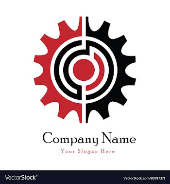 Circle technical logo vector image