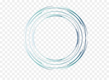 Circle - Vector blue hand-painted hollow circle 