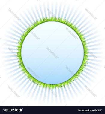  					Circle with grass vector image														