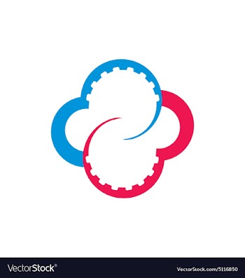  					Circle work gear color business logo vector image														