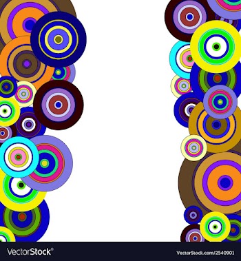 Circles colorful pattern vector image