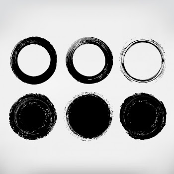 Circles hand painted collection Free Vector