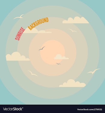  					Circles on a sunrise background vector image														