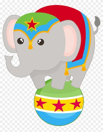 Circo Elefantes Bola1 - Circus Clipart Png