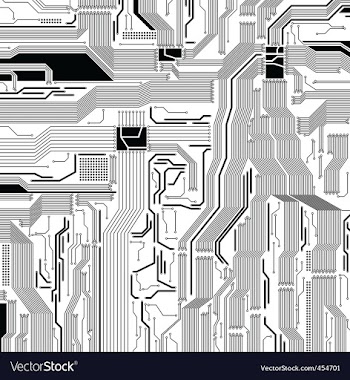 Circuit board pattern vector image