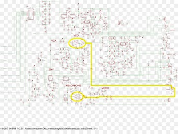 Circuit diagram Integrated Circuits & Chips Schematic Roland System-100M - album map 