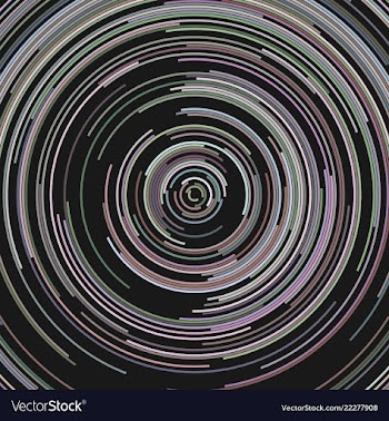 Circular abstract background from concentric half vector image