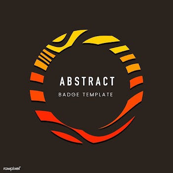 Circular abstract badge template vector | Free stock vector - 538126