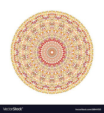 Circular abstract colorful geometrical gravel vector image
