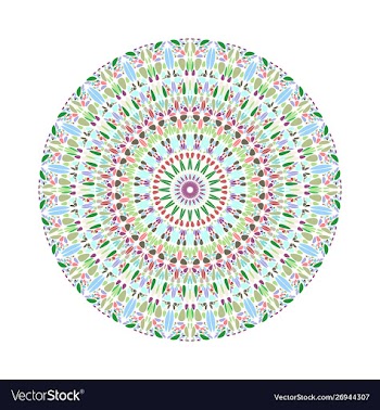 Circular abstract colorful round stone ornament vector image