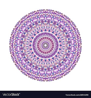 Circular abstract round geometrical petal vector image