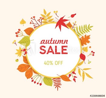 Circular autumn composition, frame or wreath made of fallen tree leaves and berries isolated on light background