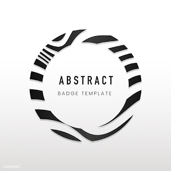 Circular black and white abstract badge vecto.. | Free stock vector - 538137