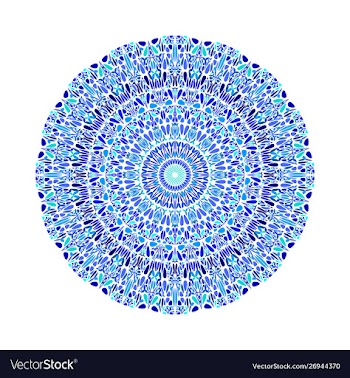 Circular colorful geometrical round botanical vector image