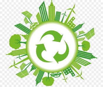 Circular economy Building Recycling Illustration - loop flag 