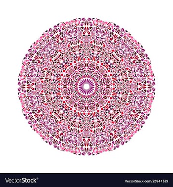 Circular floral pattern mandala - abstract ornate vector image