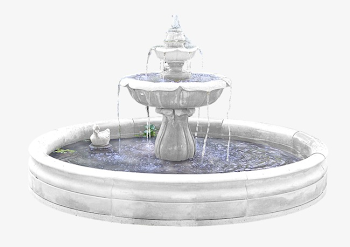 Circular Fountain, Garden Fountain, Central Fountain, Landscape PNG ...