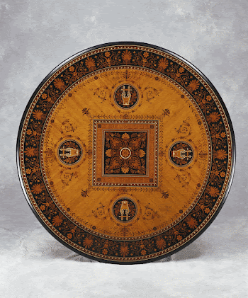 circular inlaid table with four | Free Photo - rawpixel
